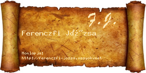 Ferenczfi Józsa névjegykártya